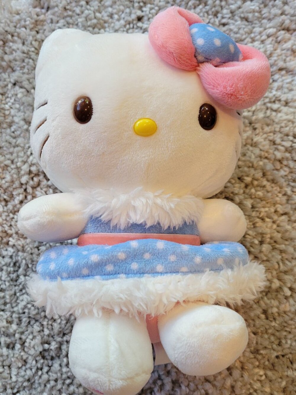 Vintage 2008 Sanrio Winter Hello Kitty 8.5" Light-up Plush Toy - Tested Working
